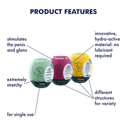 Satisfyer Masturbator Eggs, 3 Teile