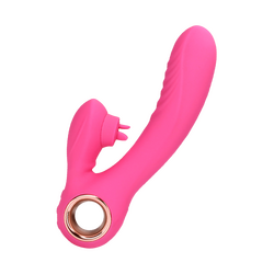 Tongue Flickering and Heating Rabbit Vibrator, 19 cm