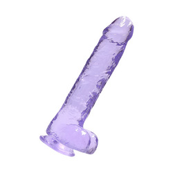 Crystal Clear - Dildo with Balls, 25 cm