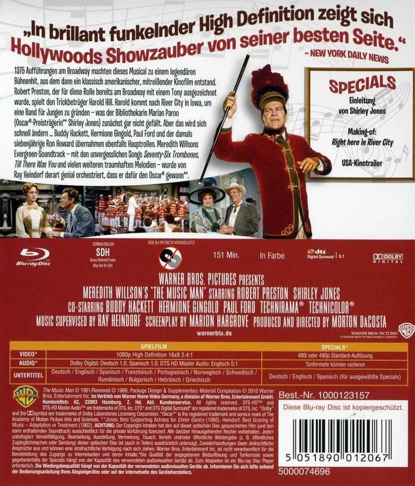 The Music Man DVD oder Bluray leihen VIDEOBUSTER.de