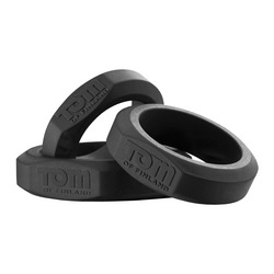 Tom of Finland - 3 Piece Silicone Cock Ring Set, 3,8 5,7 cm