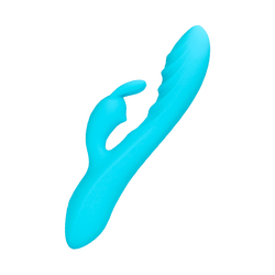 Ribbed Ultra Soft Silicone Rabbit Vibrator, 21 cm