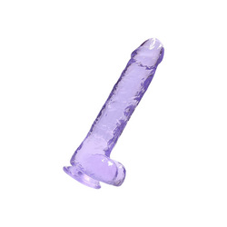 Crystal Clear - Dildo with Balls, 25 cm