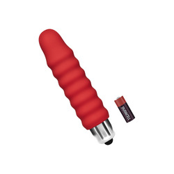 Gerippter Minivibrator aus Silikon, 10 cm