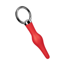 Butt Plug with Pull Ring, 13,5 cm