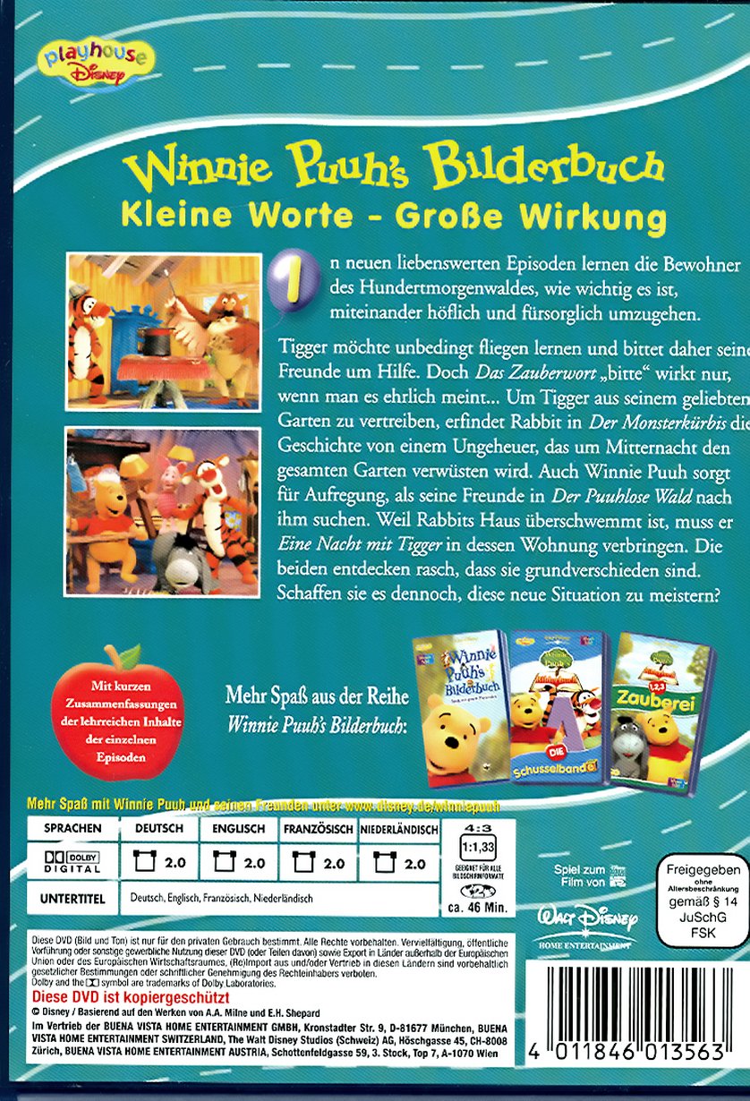 Winnie Puuh's Bilderbuch Kleine Worte, Große Wirkung DVD oder Blu