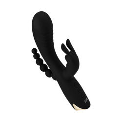 3-in-1 Rabbitvibrator aus Silikon, 21,5 cm