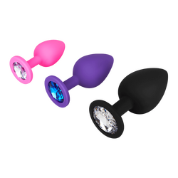 Konische Analplugs aus Silikon, 3 Größen
