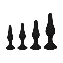 Analplug-Set aus Silikon, 4 Größen