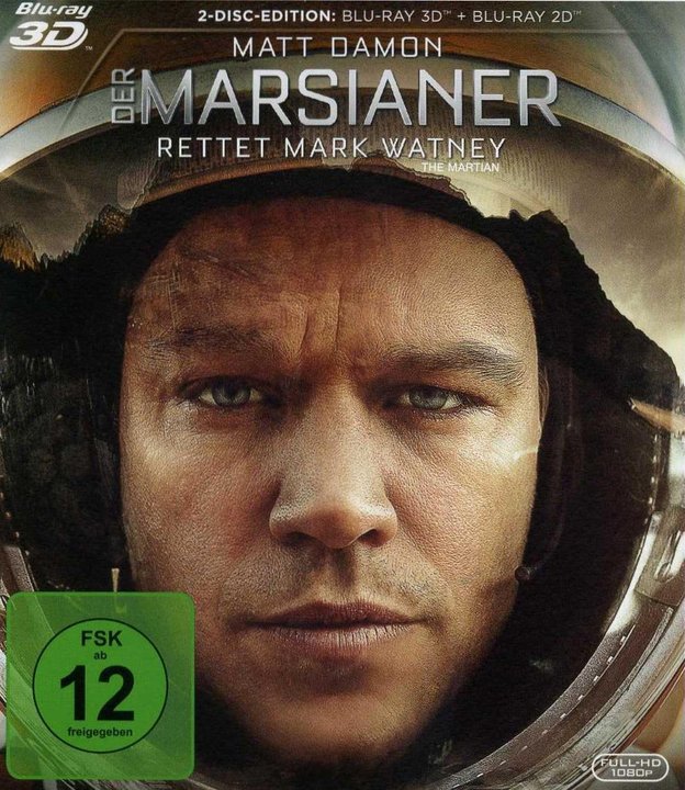 Der Marsianer (Blu-ray 3D), gebraucht, ohne Cover