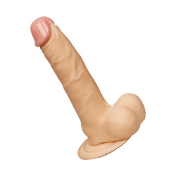 Flexibler Naturdildo mit Saugfuß, 19 cm