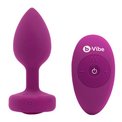 Vibrating Jewel Plug - S/M, 9,8 cm