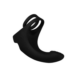 Analvibrator inkl. Penisring, 14 cm