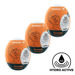 Satisfyer Masturbator Egg - Crunchy, 3Teile