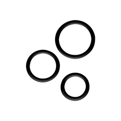 3 Silicone Cockrings, 3 Teile, 3,2 5 cm