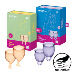 Satisfyer Menstrual Cup Set, 4 Teile, 15 &amp; 20 ml
