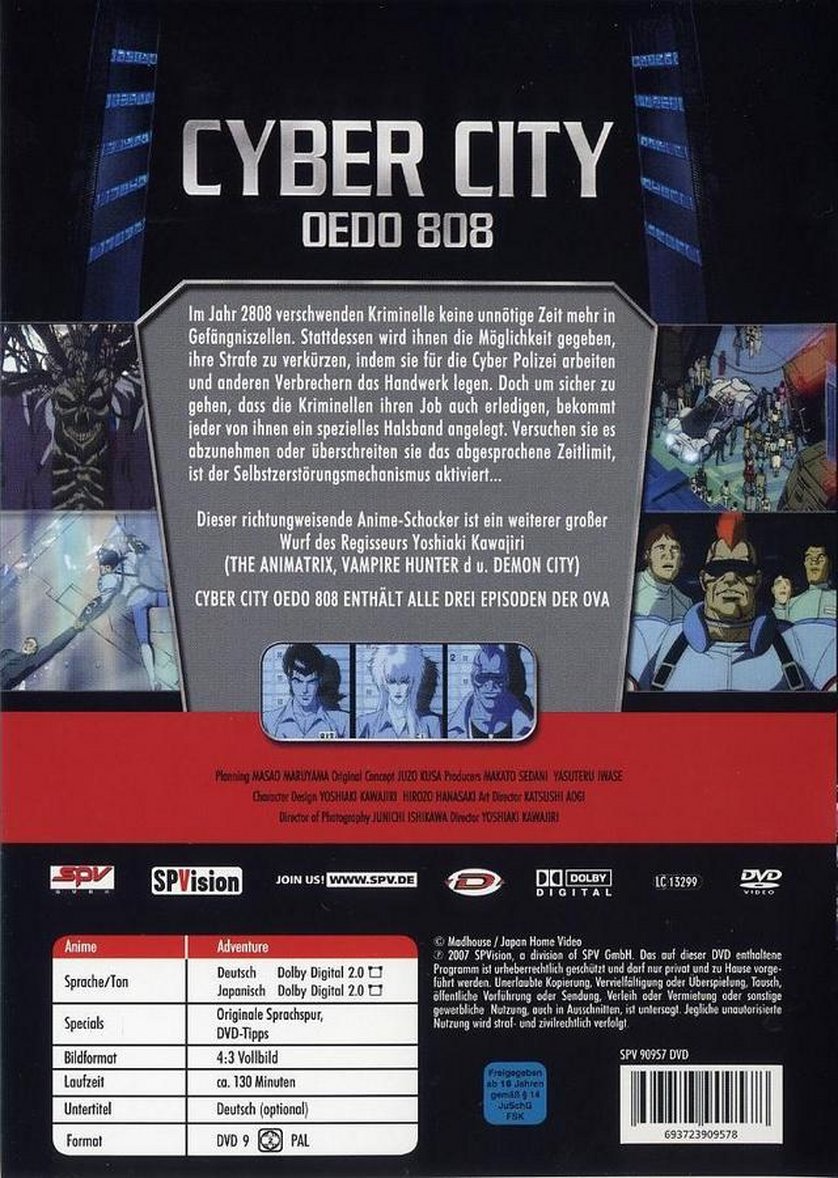 Cyber City Oedo 808 DVD oder Bluray leihen VIDEOBUSTER.de