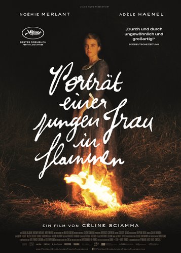 Porträt einer jungen Frau in Flammen - Poster 1