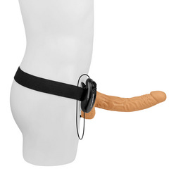 Vibrating Hollow Strap-On with Balls, 25 cm