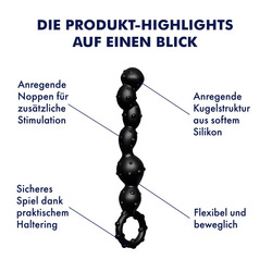 Genoppte Silikon Analkette