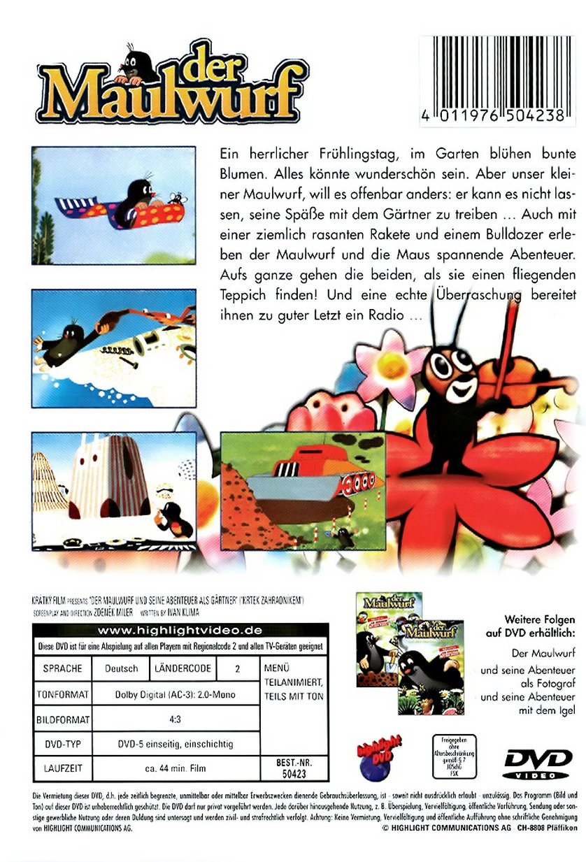 Der Maulwurf und seine Abenteuer als Gärtner DVD oder Bluray leihen