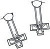 Wildcat Cross Pentagram Sinner Hoops powered by EMP (Ohrring)