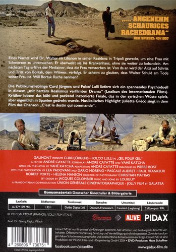 Auge um Auge (Oeil pour oeil) / Packender Rachethriller mit Starbesetzung (Pidax Film-Klassiker) (DVD)