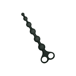 Ribbed Silicone Anal Beads, 26 cm