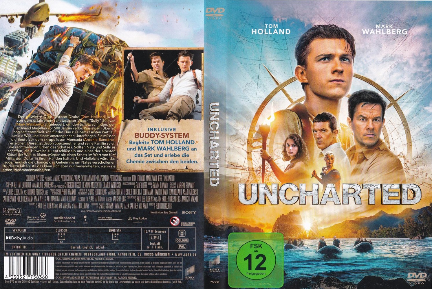 Uncharted - 4k UHD + Blu-ray - Ruben Fleischer - Tom Holland;Mark  Wahlberg;Antonio Bander - Blu-ray - Compra filmes e DVD na
