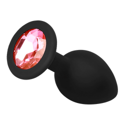Silikon-Analdildo mit Kristall, S, 7 cm