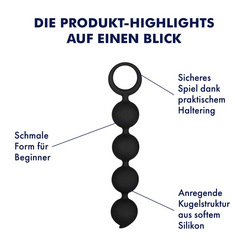 Weiche Silikon-Analkette, 15 cm