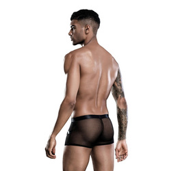 Shorts aus Mesh in Latexoptik