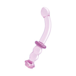 Glaze Glass - Rosebud G-Spot Dildo, 19 cm