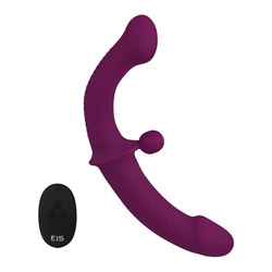 Doppel-Rabbitvibrator aus Silikon mit Fernbedienung, 26 cm