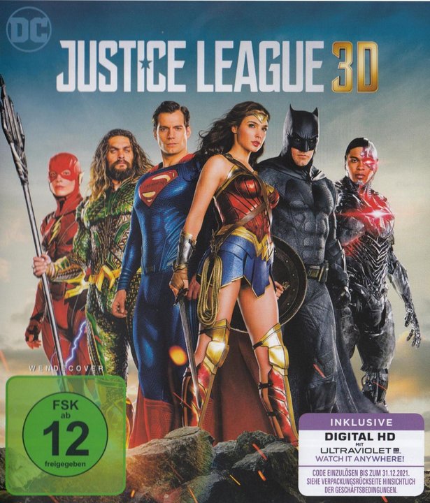 Justice League (Blu-ray 3D), gebraucht, ohne Cover