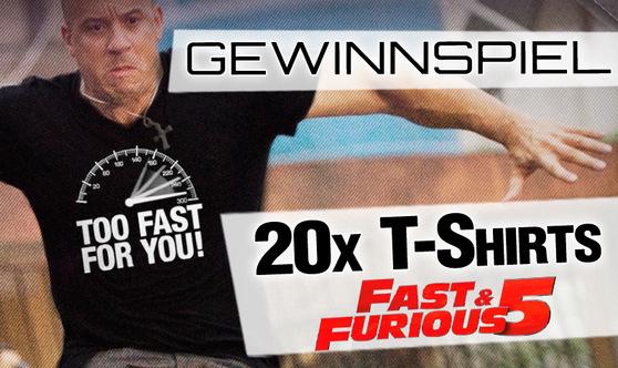 Fast and Furious Gewinnspiel: 3... 2... 1... Go! The Fast and Furious T-Shirts zu gewinnen!