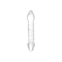 Geschwungener Glasdildo, 18 cm