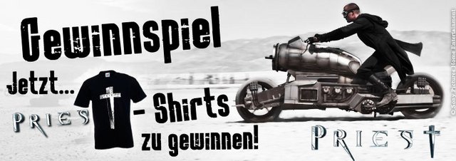 Priest Gewinnspiel: Nachtschwarze Film-Shirts bis zum Sommerzeitende!