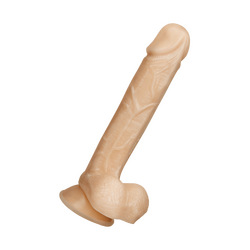 Naturdildo mit Saugfuß, 20 cm