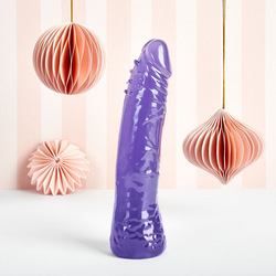 Naturdildo mit Noppen, 18,5 cm