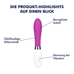 Klassischer Silikon Vibrator, 20 cm