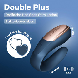 Satisfyer Double Plus aus Silikon, 9 cm