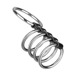 Penismanschette mit 5 Ringen, 3 - 4,5 cm