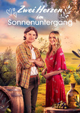 Zwei Herzen im Sonnenuntergang
