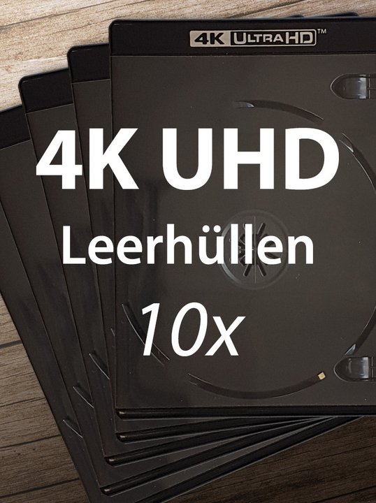4K UHD Doppel-Leerhüllen schwarz à 10 Stück, gebraucht