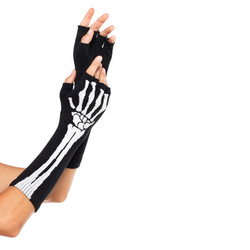 Fingerlose Skelett-Handschuhe