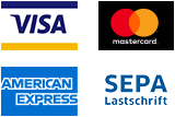 Zahlung per VISA, MasterCard oder Lastschrift