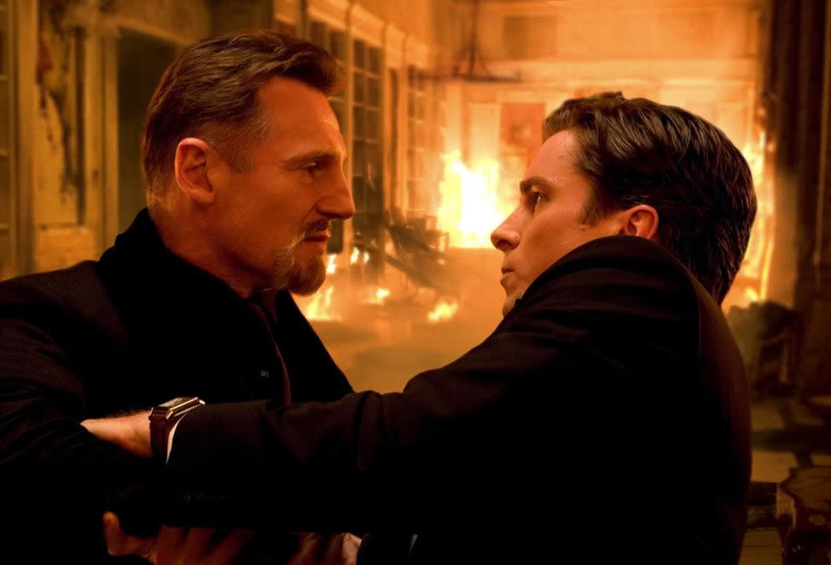 Liam Neeson und Christian Bale in 'Batman - The Dark Knight Rises' © Warner Home Video 2012