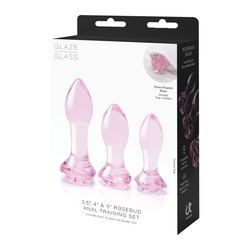 Glaze Glass - Rosebud Anal Training Set, 3 Teile