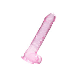 Crystal Clear - Dildo with Balls, 25 cm